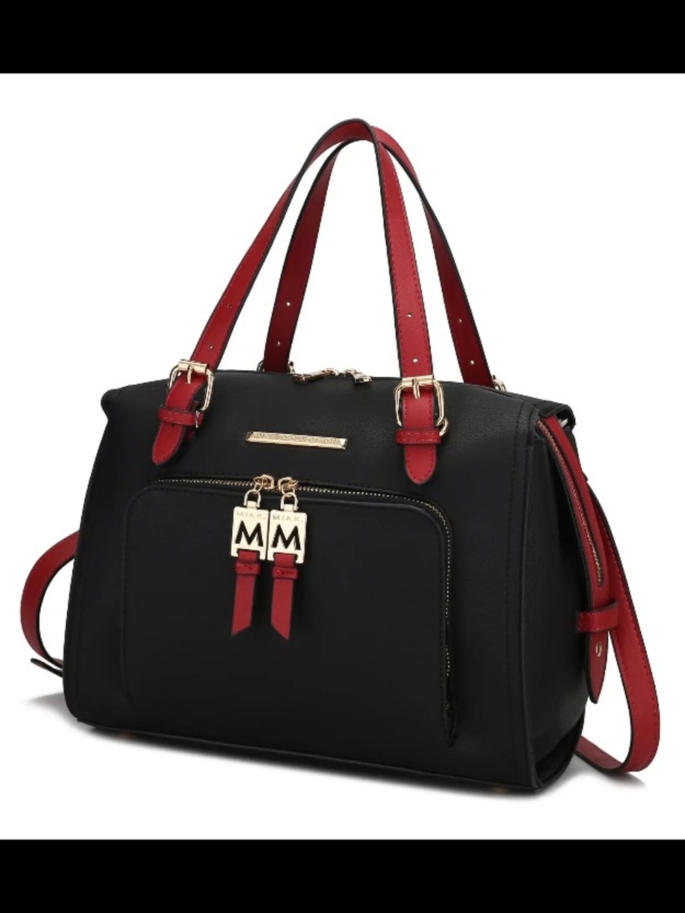 MKF Maisie Satchel Bag Red Accents